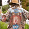Market Of Stars Love Language Short Kimono Blauw