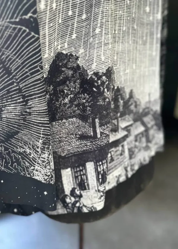 Market Of Stars Stargazer Falling Stars Short Kimono Black