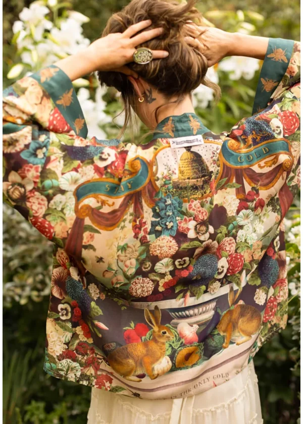 Market Of Stars Stay Gold Short Kimono
