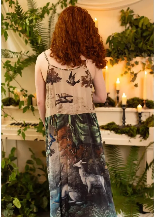 Market Of Stars Theatre Of Dreams Deer Maxi Dress Kimono Multi