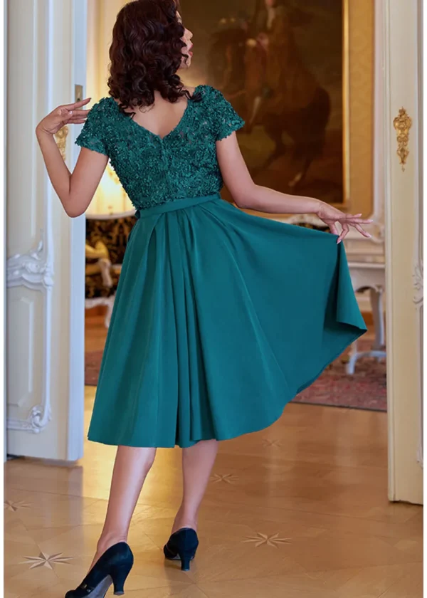 Miss Candyfloss Frieda Kat 40's Swing Dress Petrol