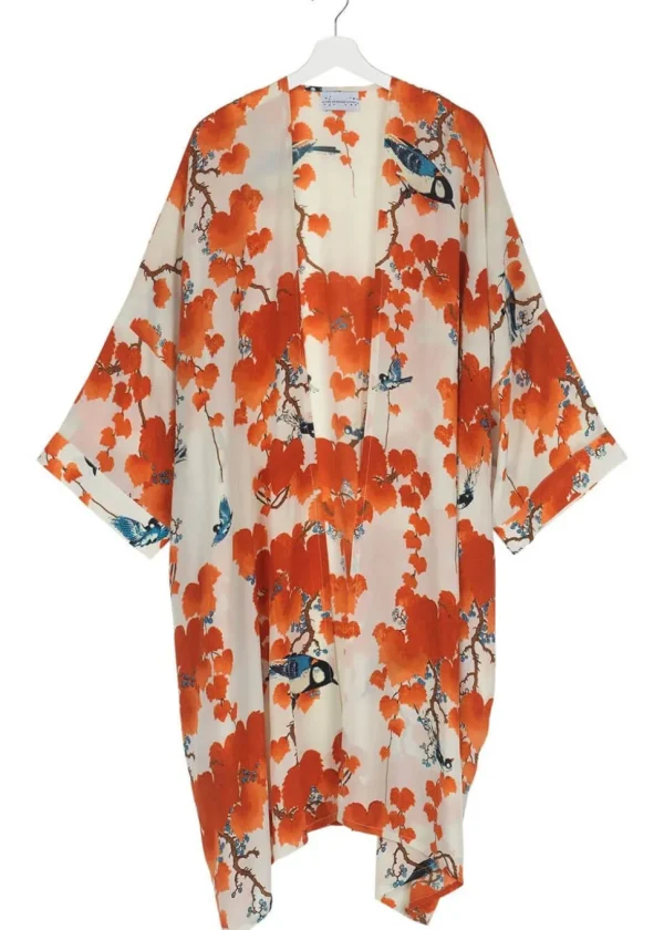 One Hundred Stars Acer Long Kimono Red