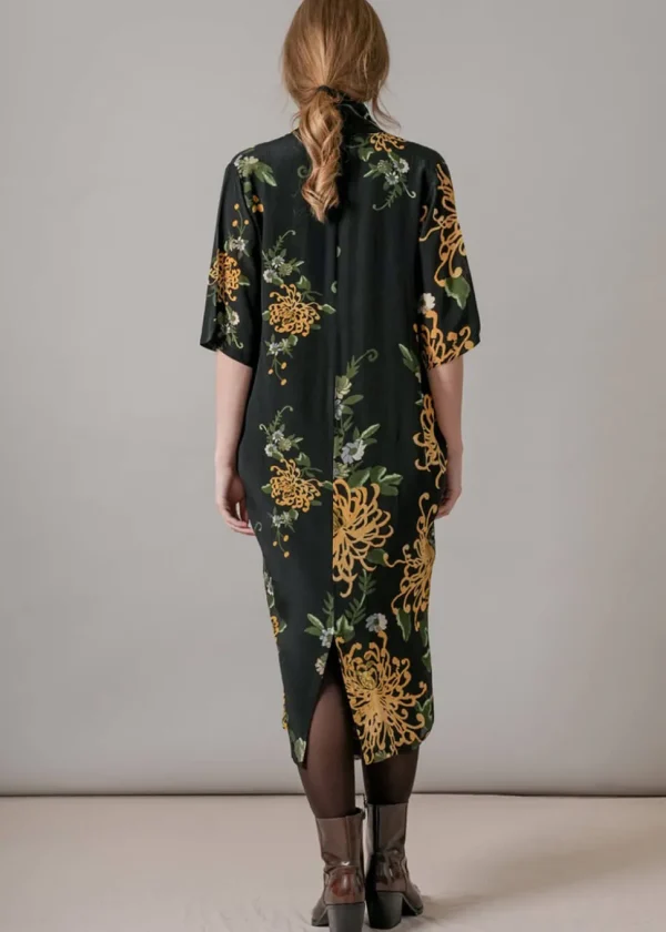 One Hundred Stars Chrysanthemum Rachel Dress Black