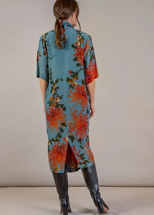 One Hundred Stars Chrysanthemum Rachel Dress Grey