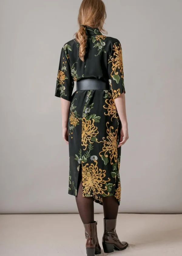 One Hundred Stars Chrysanthemum Rachel Dress Black