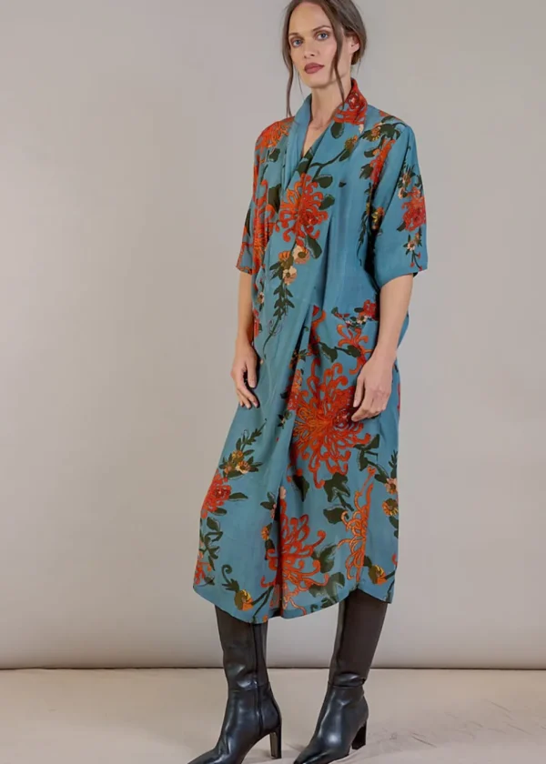 One Hundred Stars Chrysanthemum Rachel Dress Grey