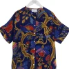One Hundred Stars Climbing Peacock Tea Blouse Royalblue