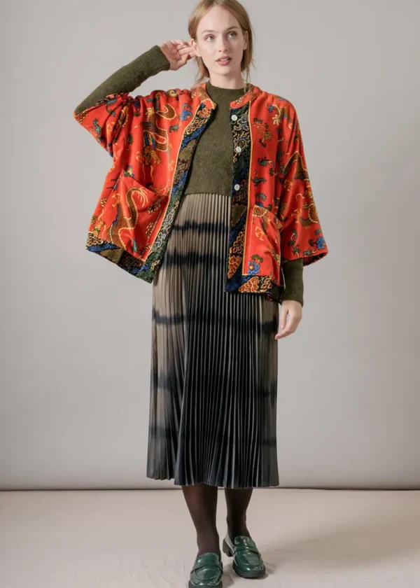One Hundred Stars Dragon Velvet Jacket Rust