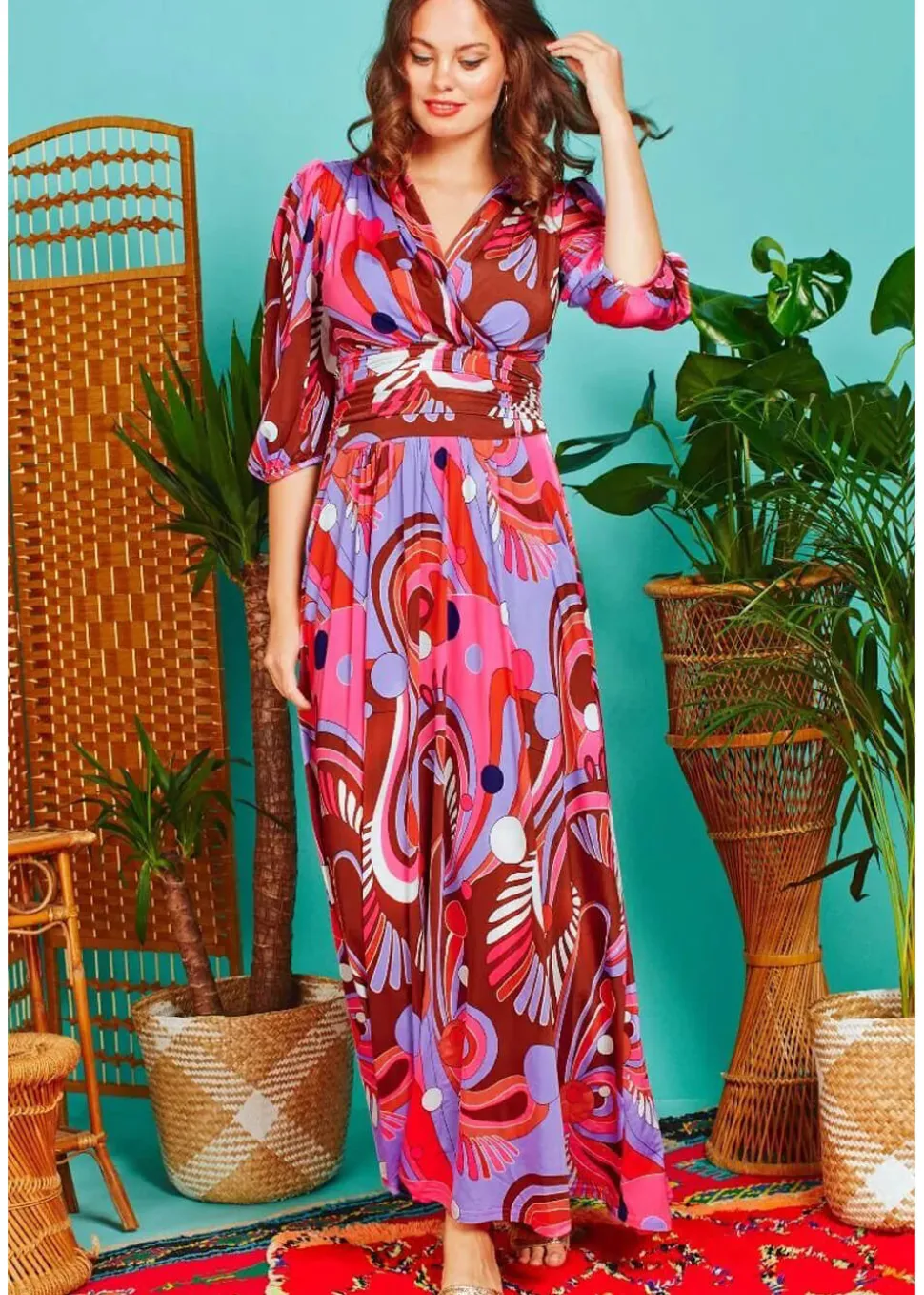 onjenu_deborah_sugar_love_2.webp Onjenu Deborah Sugar Love 70's Maxi Dress Multi