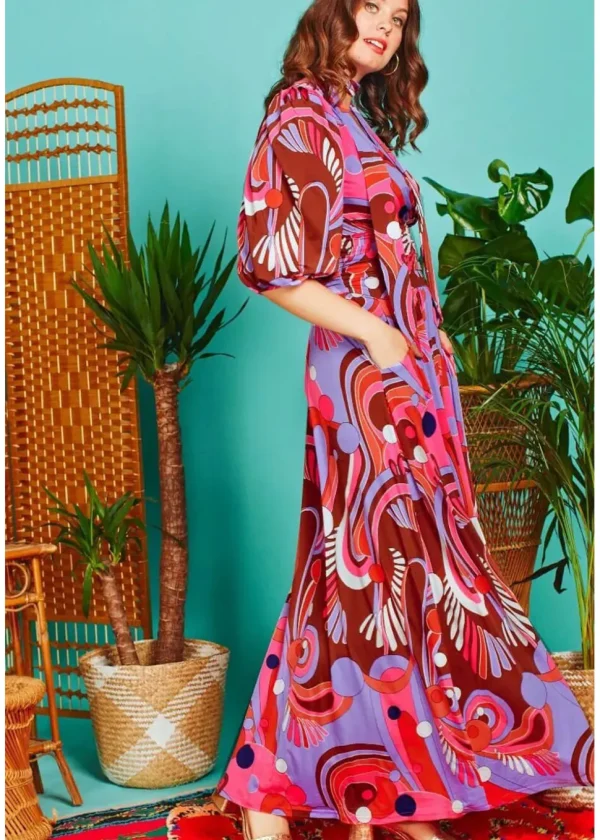 Onjenu Deborah Sugar Love 70's Maxi Dress Multi