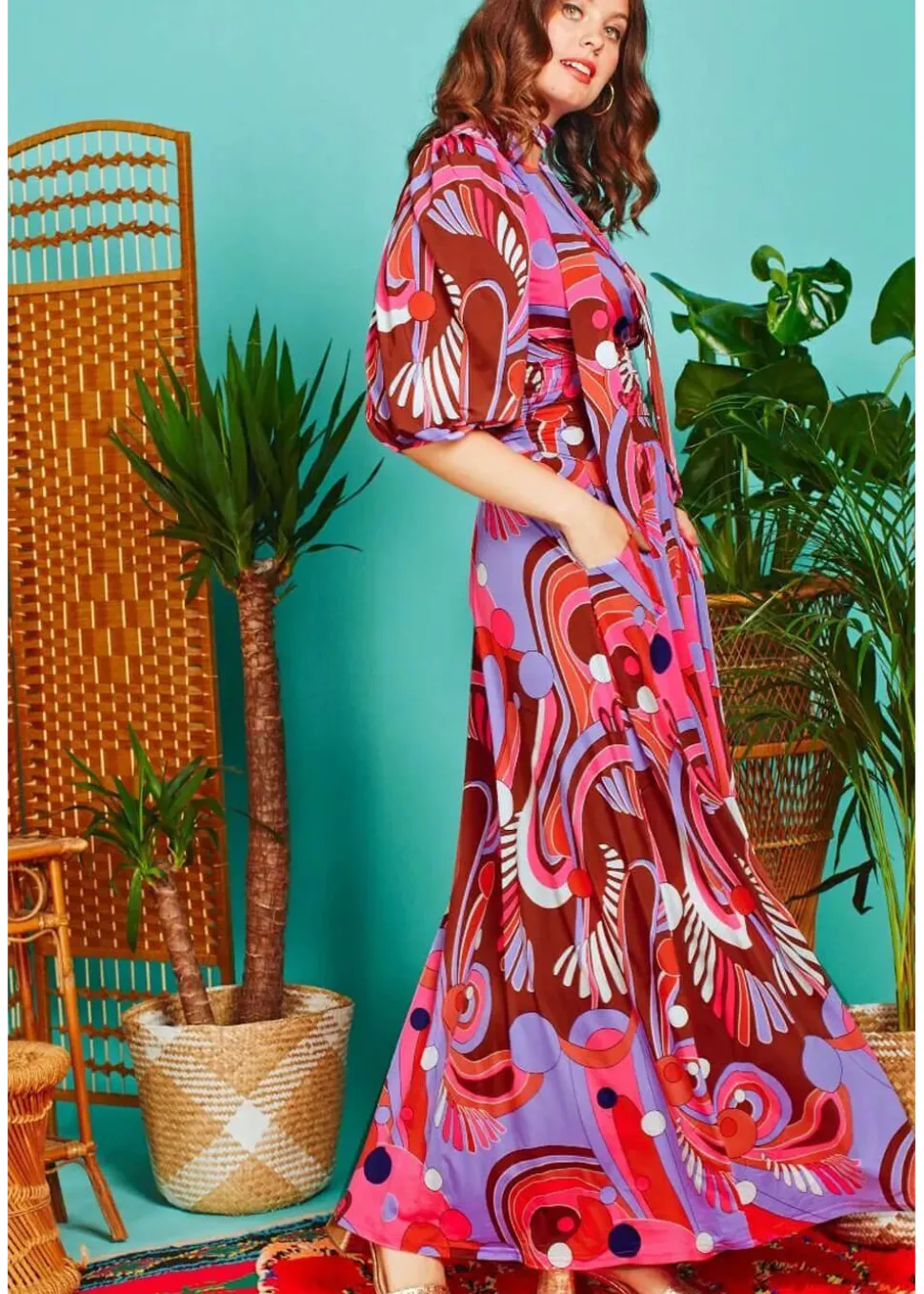 onjenu_deborah_sugar_love_3.webp Onjenu Deborah Sugar Love 70's Maxi Dress Multi