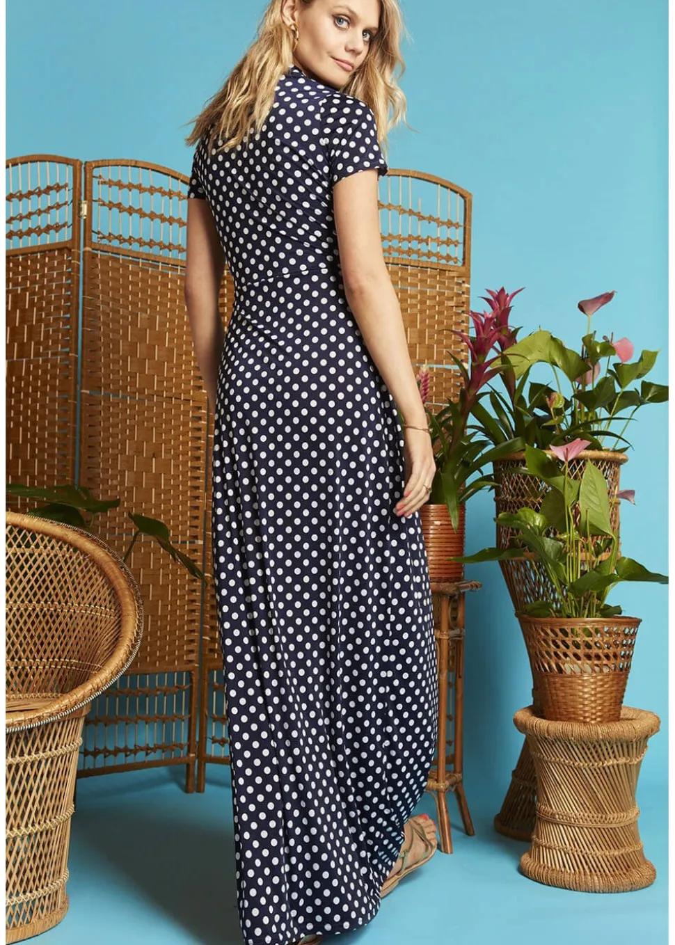onjenu_pitot_polkadot_s_m_2.webp Onjenu Pitot Polkadot 70's Maxi Dress Navy