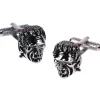 Onyx Art Men Cufflinks Frankenstein Silver