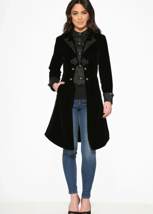 Orchid Bloom Amina Velvet Jacket Black