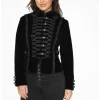 Orchid Bloom Kahina Velvet Jacket Black