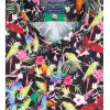 Oscar Banks Mens Parrot Jungle Shirt Black