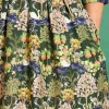Palava Cynthia Botanical Gardens 40's A-Line Dress Dark Green
