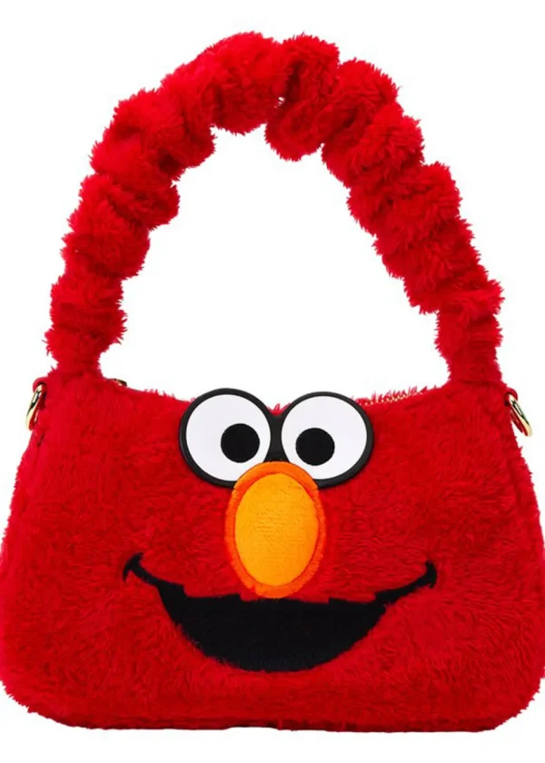 PRE-ORDER Loungefly Sesame Street Elmo Plush Crossbody Bag Red