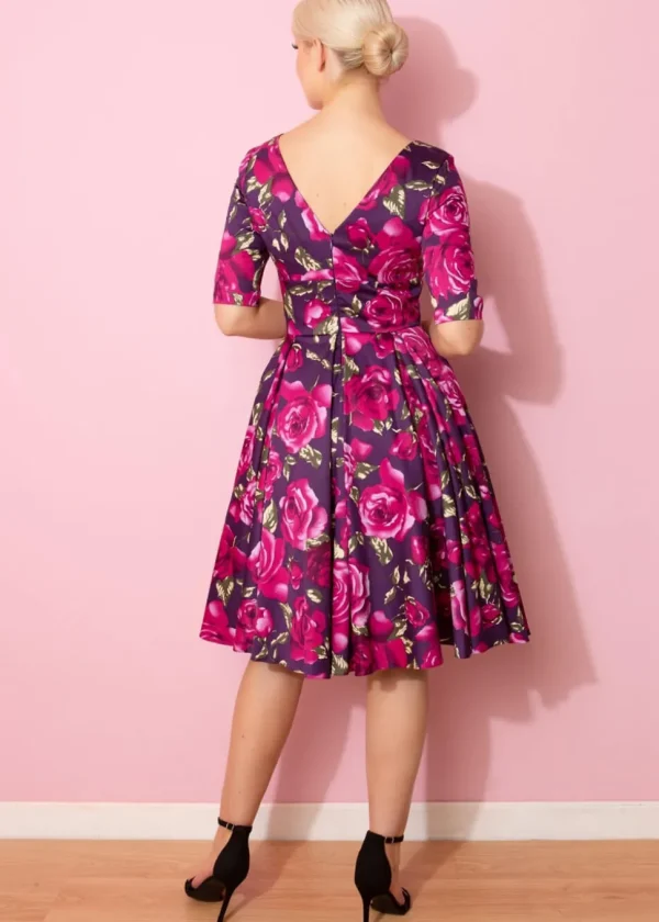 Pretty Dress Company Hepburn Sorrento 50's Swing Dress Berry
