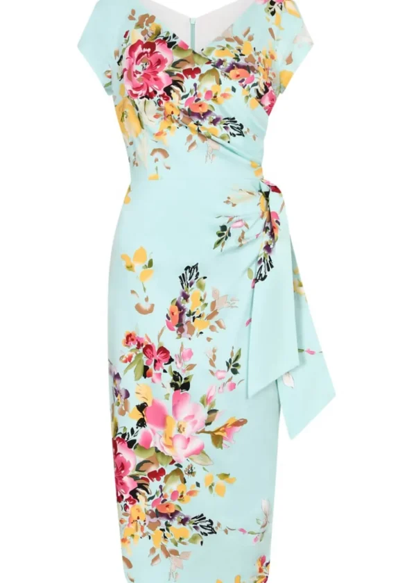 Pretty Dress Company Hourglass Seville 50's Pencil Dress Mint