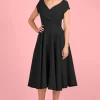 Pretty Dress Company Hourglass 50's Swing Dress Black