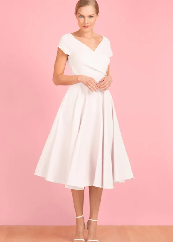 Pretty Dress Company Hourglass 50's Swing Dress Ivory