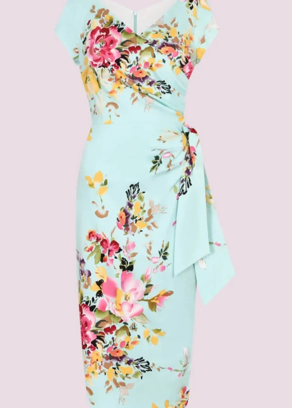 Pretty Dress Company Hourglass Seville 50's Pencil Dress Mint