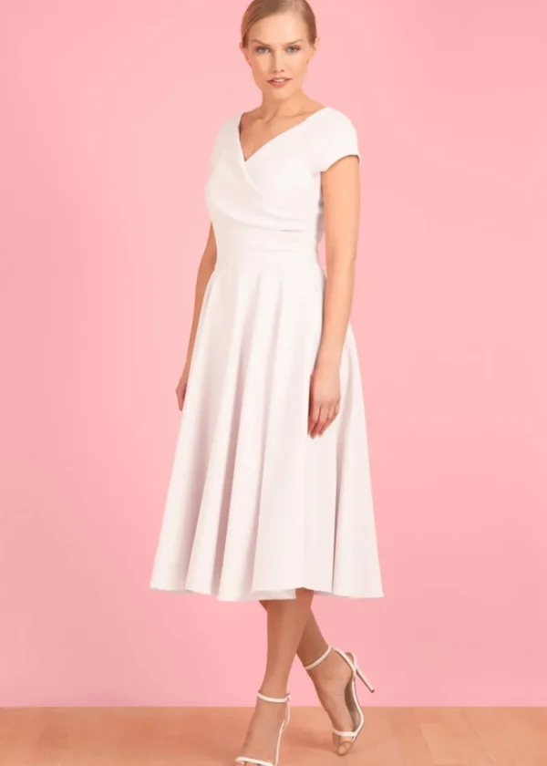 Pretty Dress Company Hourglass 50's Swing Dress Ivory