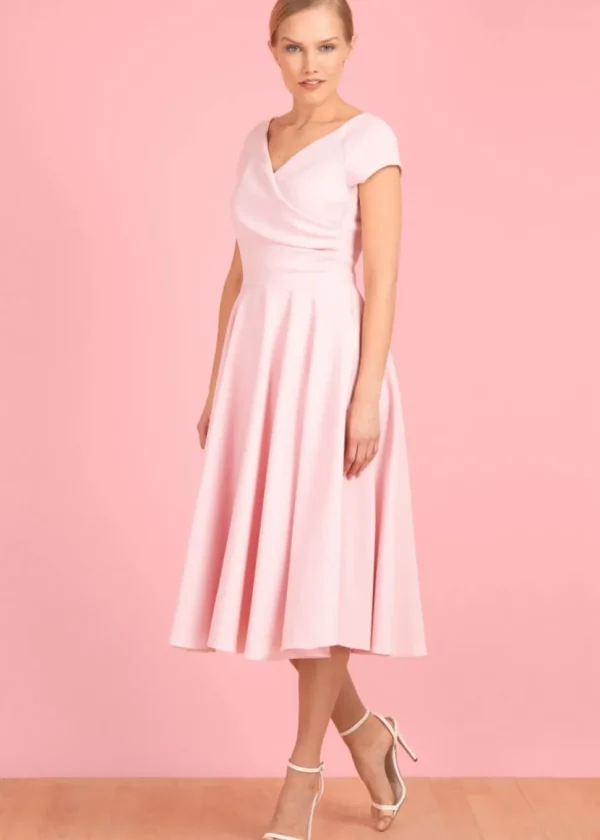 Pretty Dress Company Hourglass 50's Swing Dress Pale Pink