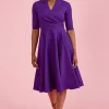 Pretty Dress Company Leyla 50's Swing Dress Purple