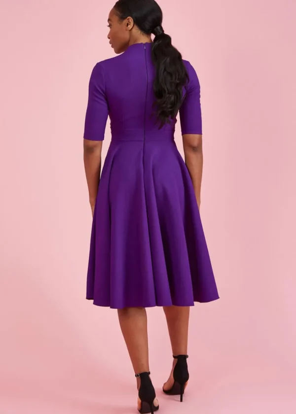 Pretty Dress Company Leyla 50's Swing Dress Purple