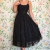 Pretty Dress Company Priscilla Lace 50's Swing Dress Black