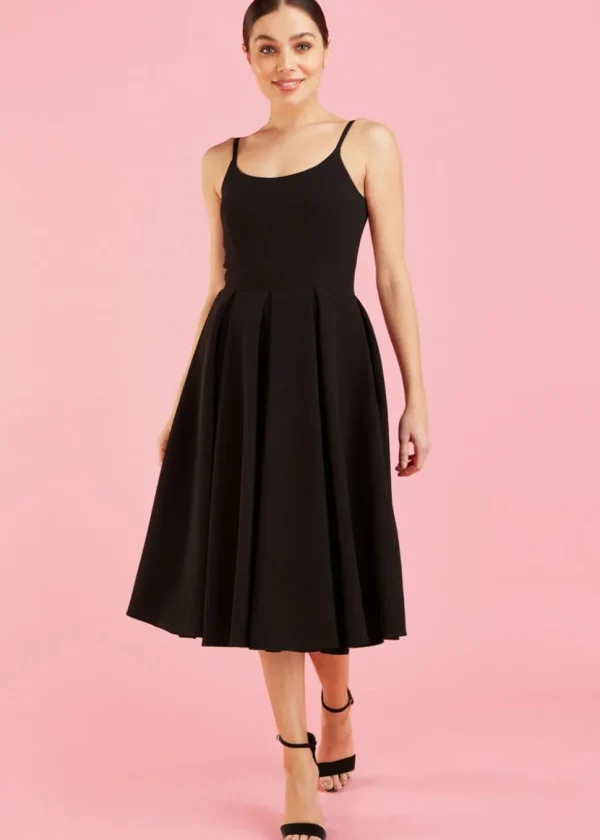 Pretty Dress Company Priscilla 50's Swing Dress Black