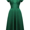 Pretty Retro Classic 50's Swing Dress Green
