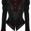 Punk Rave Crimson Peak Jacket Black Red
