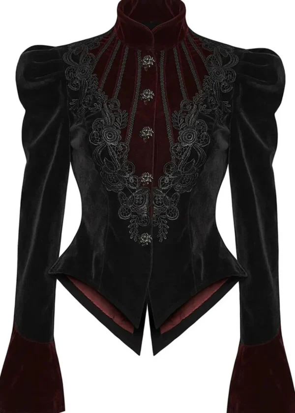 Punk Rave Crimson Peak Jacket Black Red