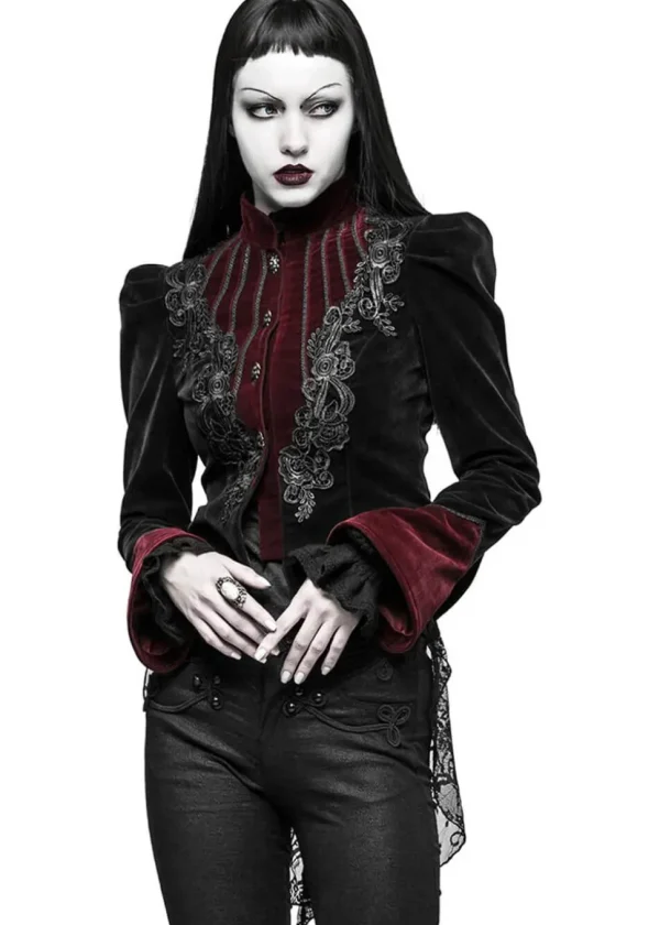 Punk Rave Crimson Peak Jacket Black Red
