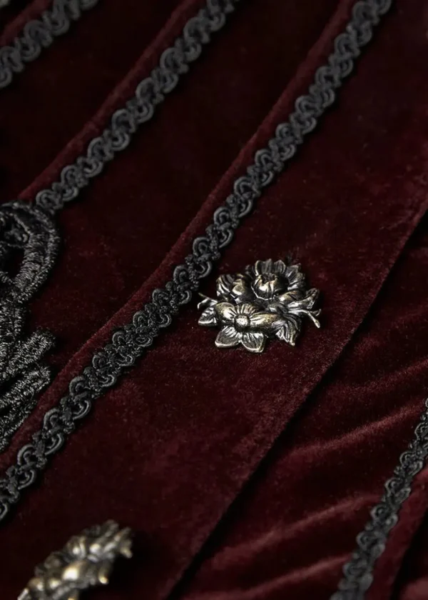 Punk Rave Crimson Peak Jacket Black Red