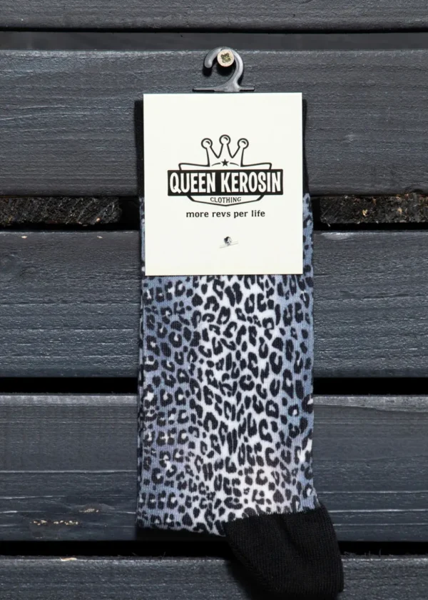 Queen Kerosin Retros Leopard Socks Multi