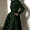 RainSisters Forest Flower Water-Repellent 50's Raincoat Green