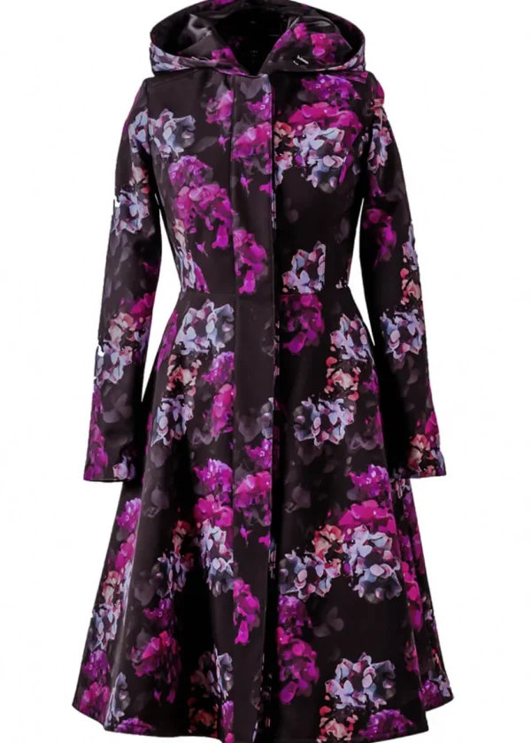 RainSisters Hortense Water-Repellent 50's Raincoat Black