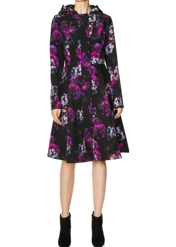 RainSisters Hortense Water-Repellent 50's Raincoat Black