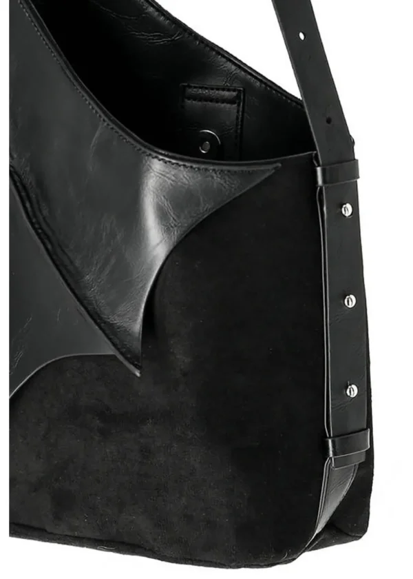 Restyle Bat Winged Hobo Shoulderbag Black