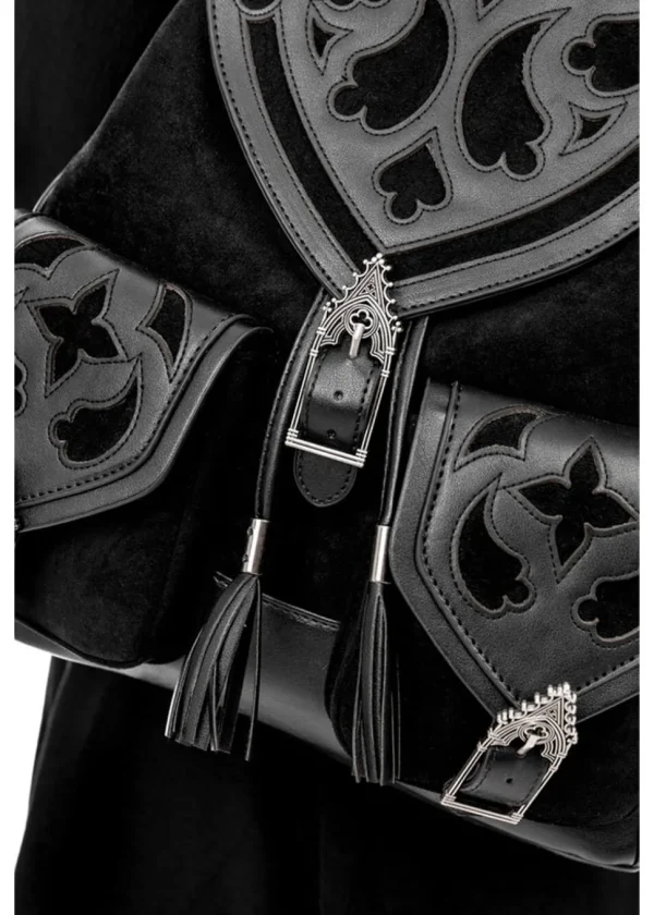 Restyle Cathedralis Buckle Backpack Black
