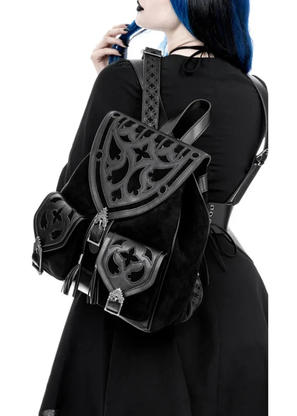 Restyle Cathedralis Buckle Backpack Black