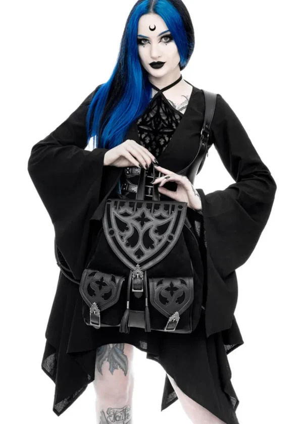 Restyle Cathedralis Buckle Backpack Black