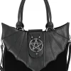 Restyle Ominous Bat Pentagram Bag Black