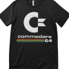 Retro Games Commodore 64 Washed Logo T-Shirt Black