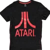 Retro Games Heren Atari Red Logo T-Shirt Black