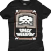 Retro Games Men's Space Invaders Glowing T-Shirt Black